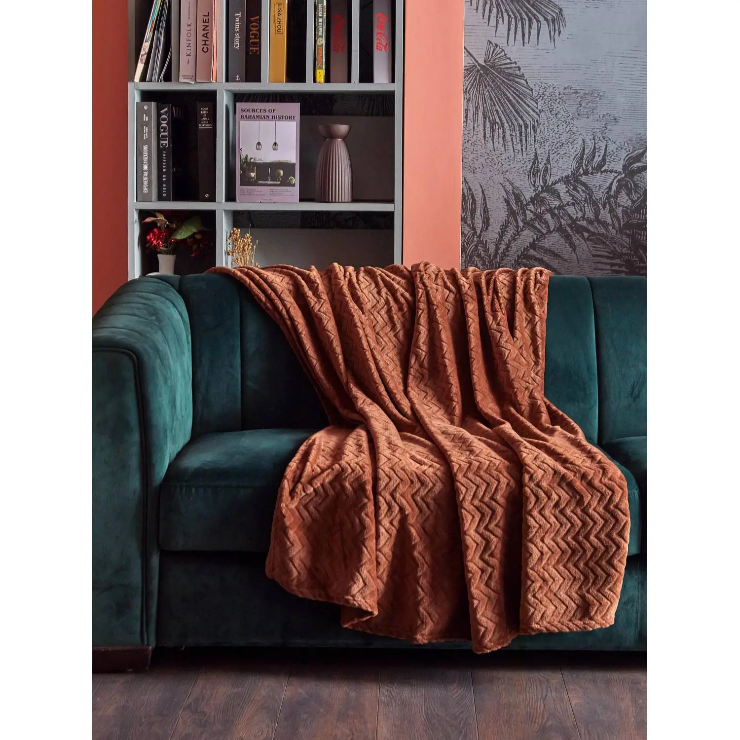 Плед микрофибра Luscan, фактура кофейный 200х220 - фото 9