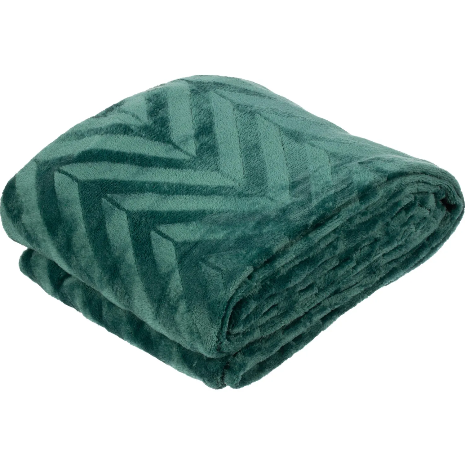 Плед микрофибра Luscan, фактура изумрудный 200х220 - фото 1