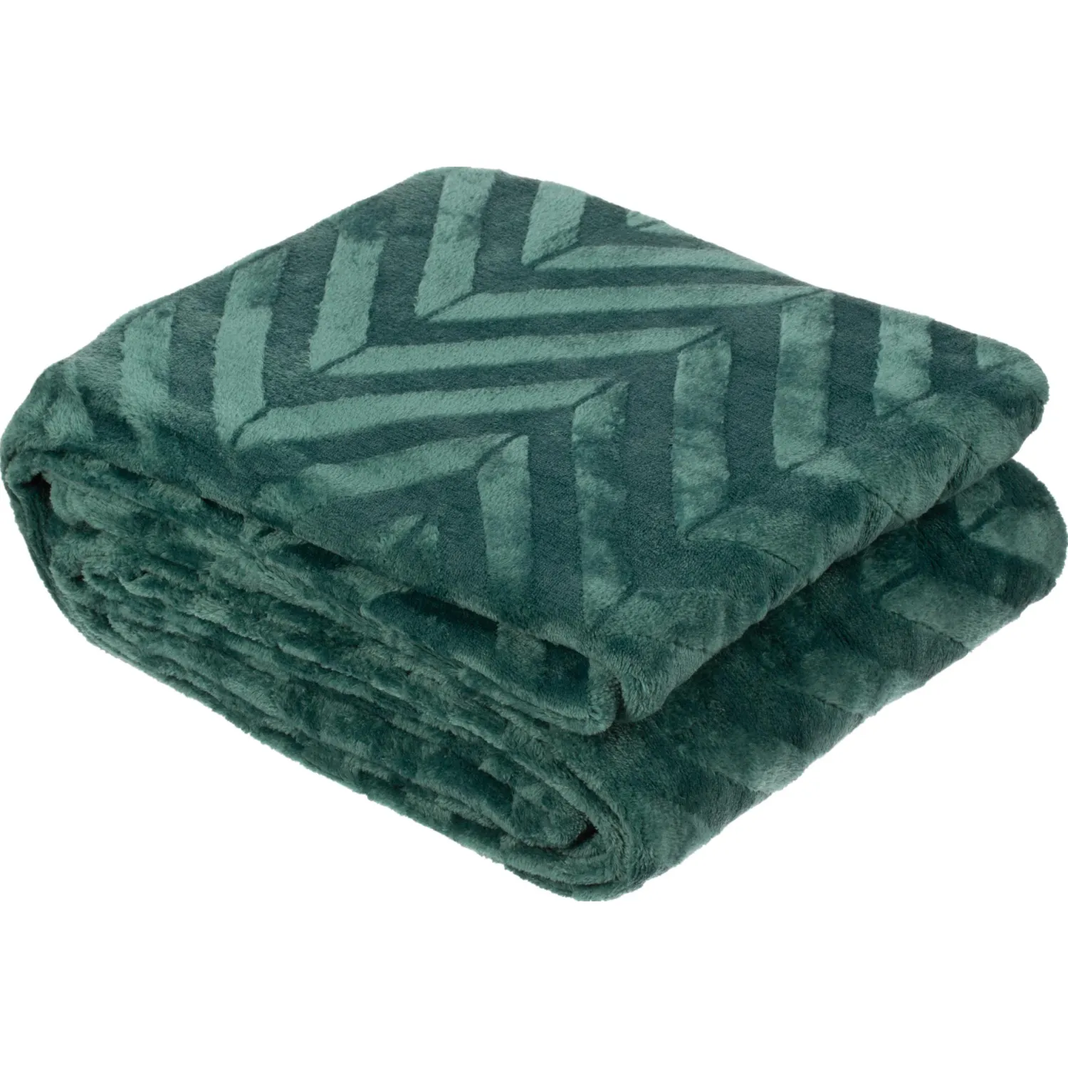 Плед микрофибра Luscan, фактура изумрудный 200х220 - фото 2