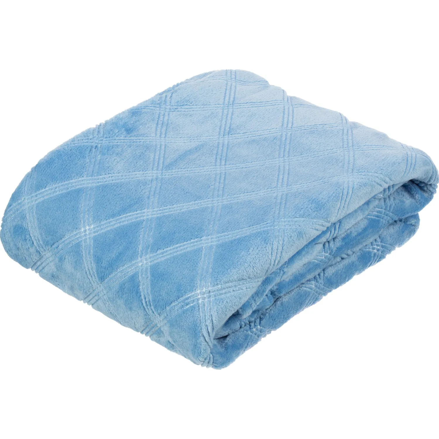 Плед микрофибра Luscan, фактура синий 200х220 - фото 1