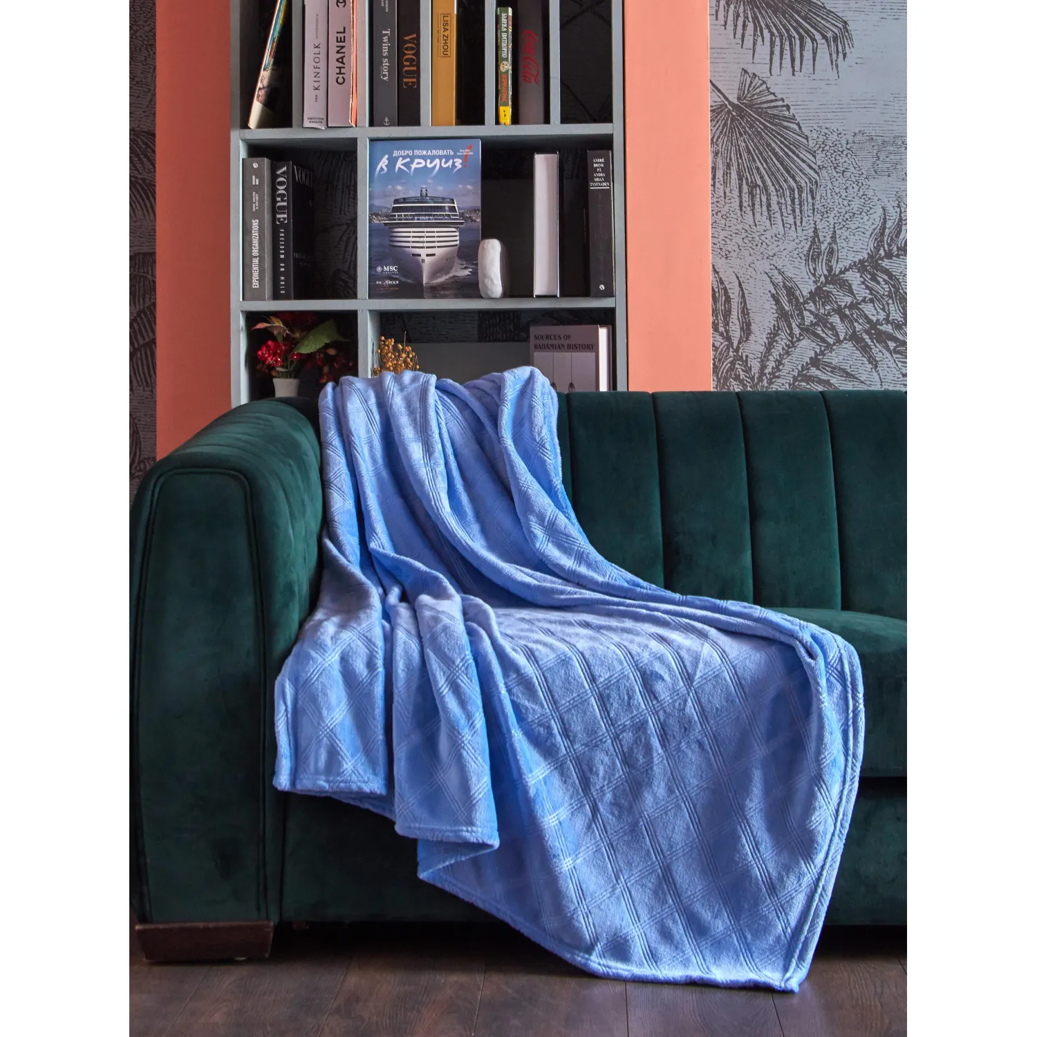 Плед микрофибра Luscan, фактура синий 200х220 - фото 8