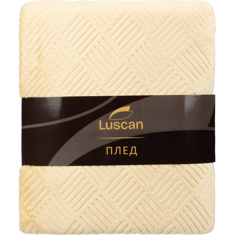 Плед микрофибра Luscan, фактура бежевый 150x200 - фото 5