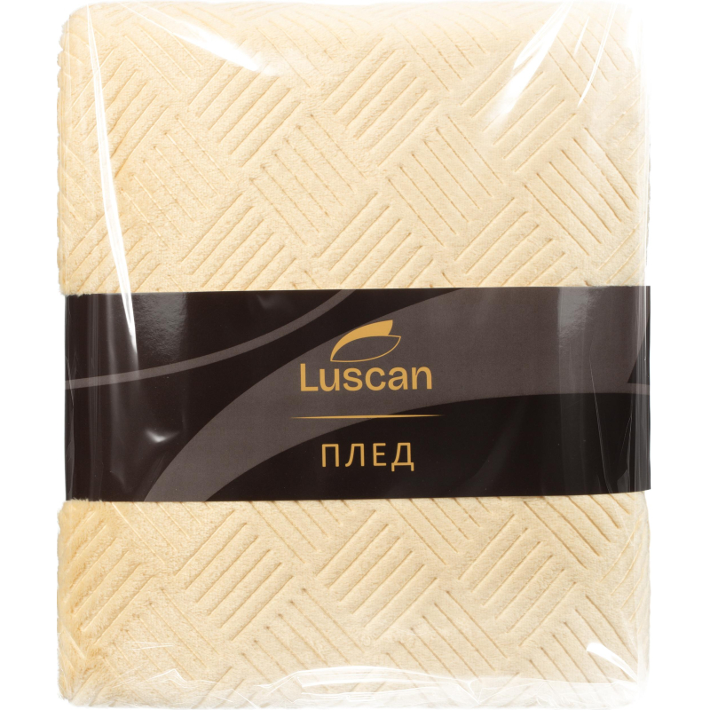 Плед микрофибра Luscan, фактура бежевый 150x200 - фото 6