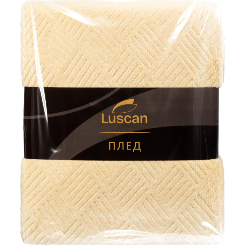 Плед микрофибра Luscan, фактура бежевый 200х220 - фото 6