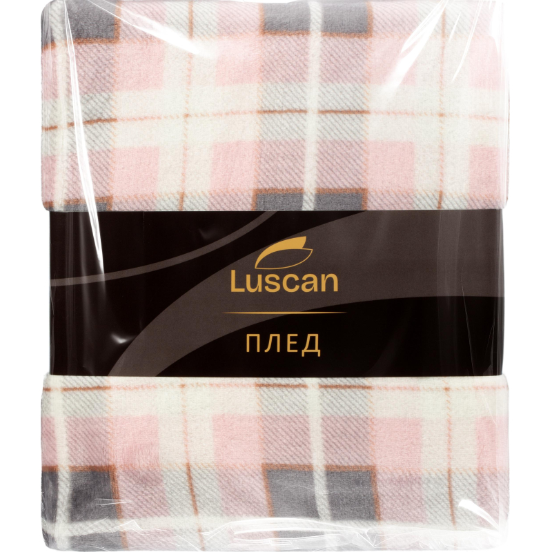 Плед микрофибра Luscan, клетка розовая 150x200 - фото 6