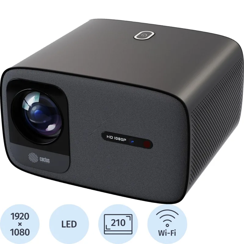 Проектор Cactus CS-PRC.05B.Full HD-A LCD 7500Lm ANSI 1000:1 2xHDMI 1 - фото 1