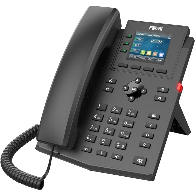 IP-телефон Fanvil X303P 2xE 10/100, 2,4, HD voice, 4 SIP, Opus+IPV6,PSU,POE - фото 1