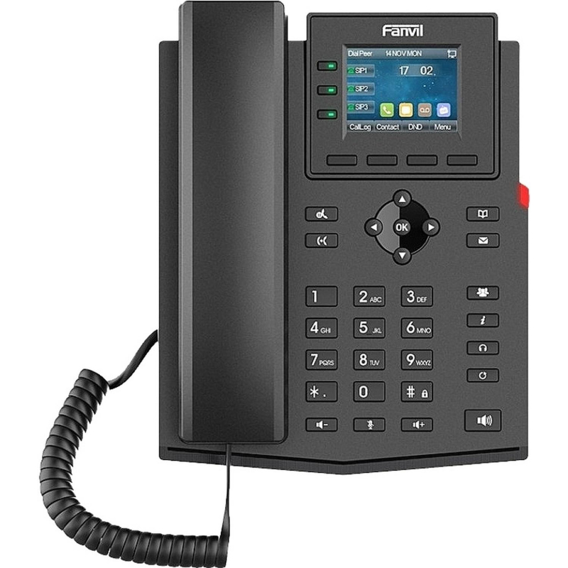 IP-телефон Fanvil X303P 2xE 10/100, 2,4, HD voice, 4 SIP, Opus+IPV6,PSU,POE - фото 2