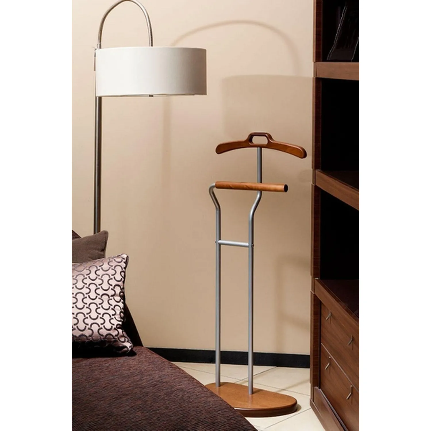 Вешалка ME_костюмная D10 металлик/орех - фото 11