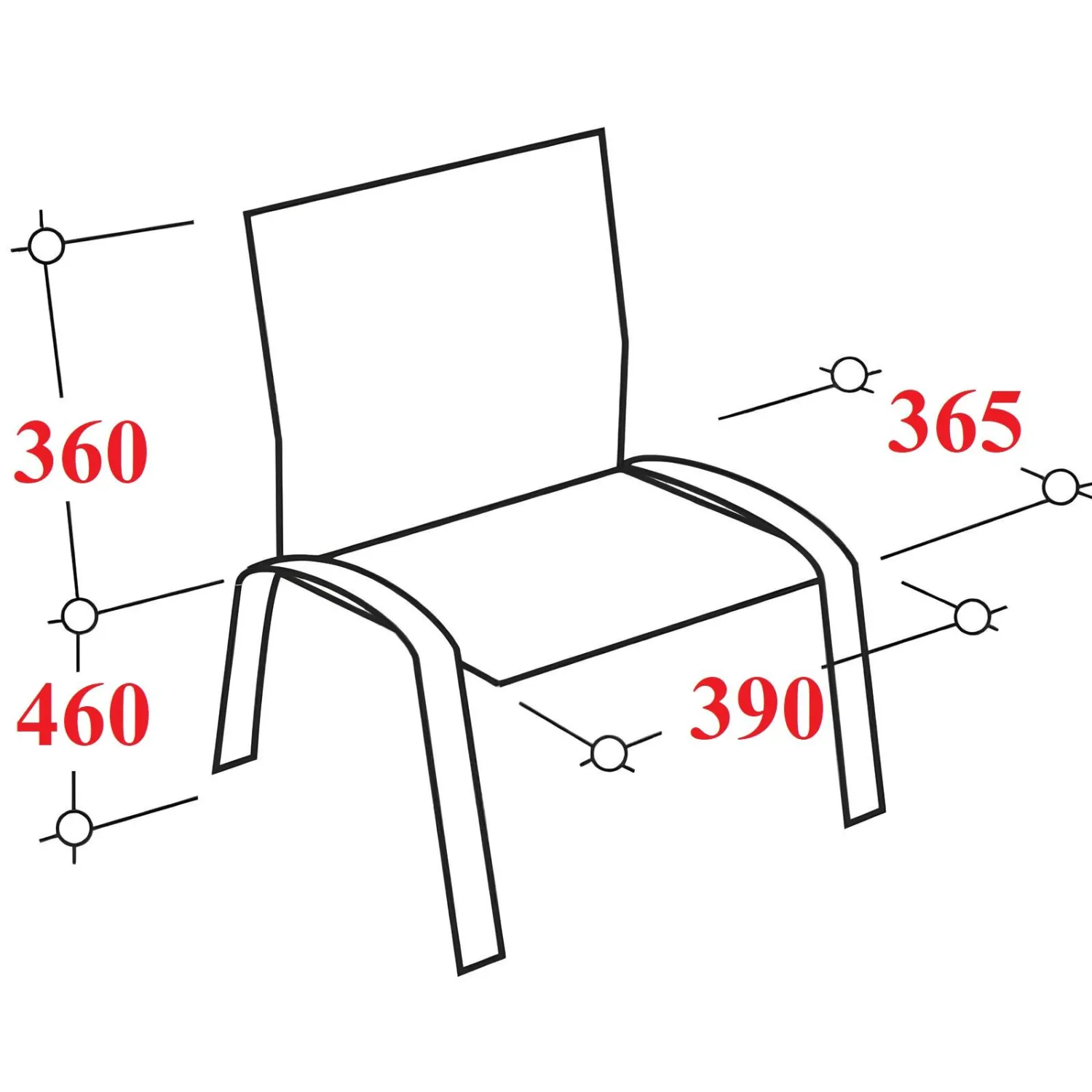 Стул КО_Echair РС01.00.42 каркас черный, к/з черный 201 - фото 4