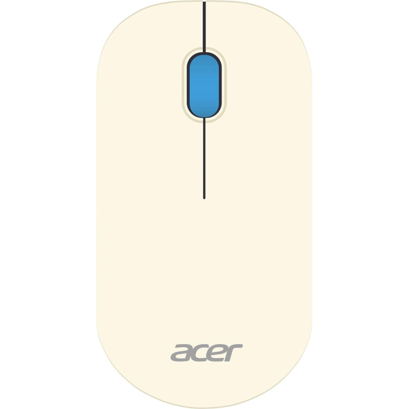 Мышь компьютерная ACER OMR205/1200dpi/беспроводная/USB/белый/голубой - фото 1