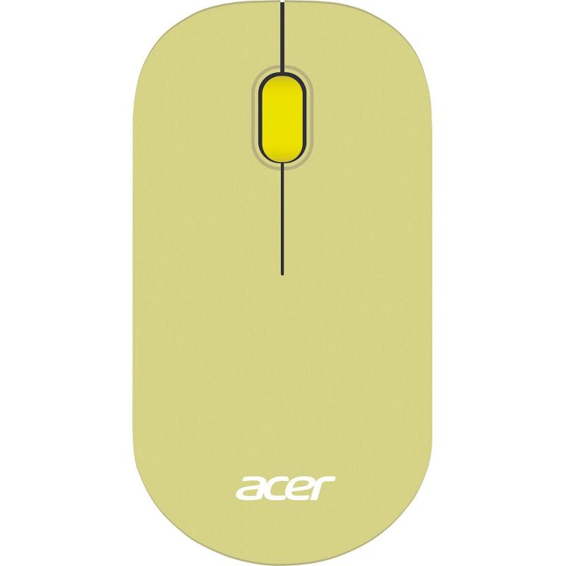 Мышь компьютерная Acer OMR205  оптич./1200dpi/беспроводн/USB/зеленый/желтый - фото 1