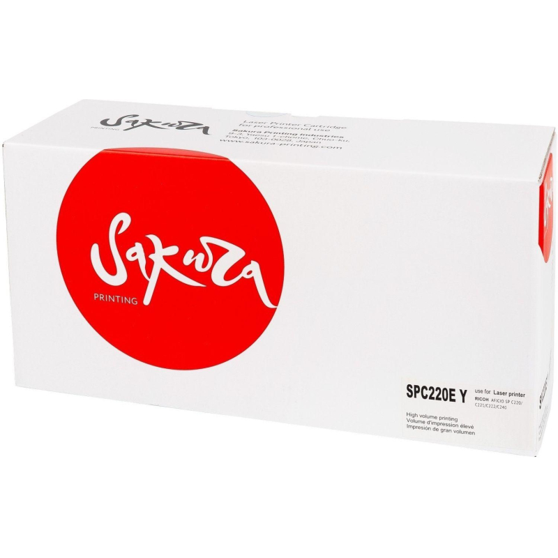 Картридж лазерный Sakura для Ricoh, желтый, 2300 к. SPC220EY - фото 1