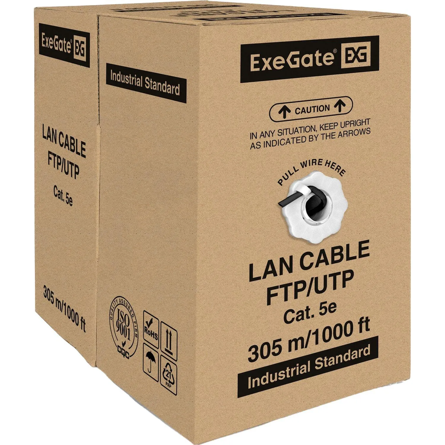 Кабель ExeGate UTP4-C5e-CU-S24-OUT-PE-BK-305-FLUKE UTP - фото 3