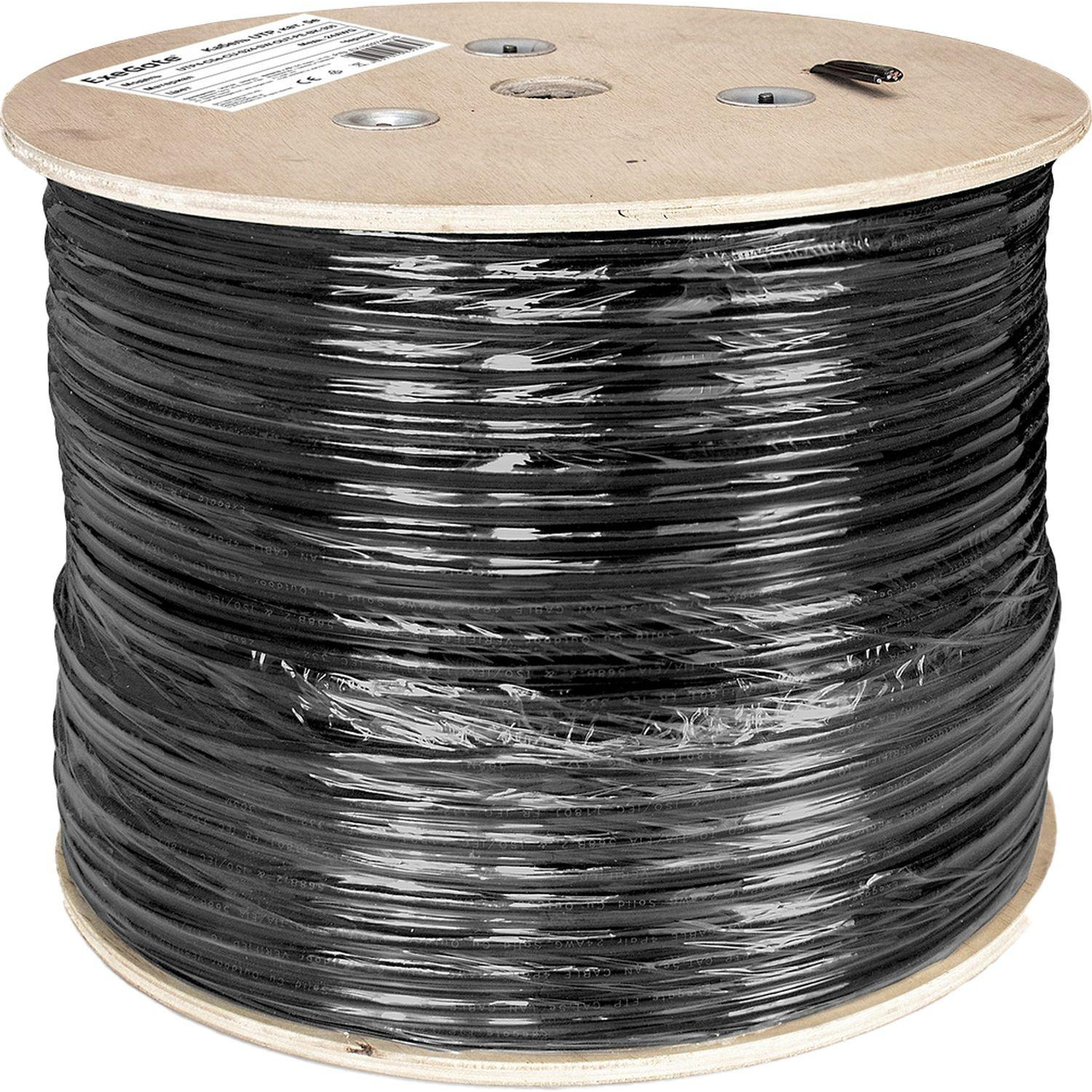 Кабель ExeGate UTP4-C5e-CU-S24-SW-OUT-PE-BK-305-FLUKE UTP - фото 1