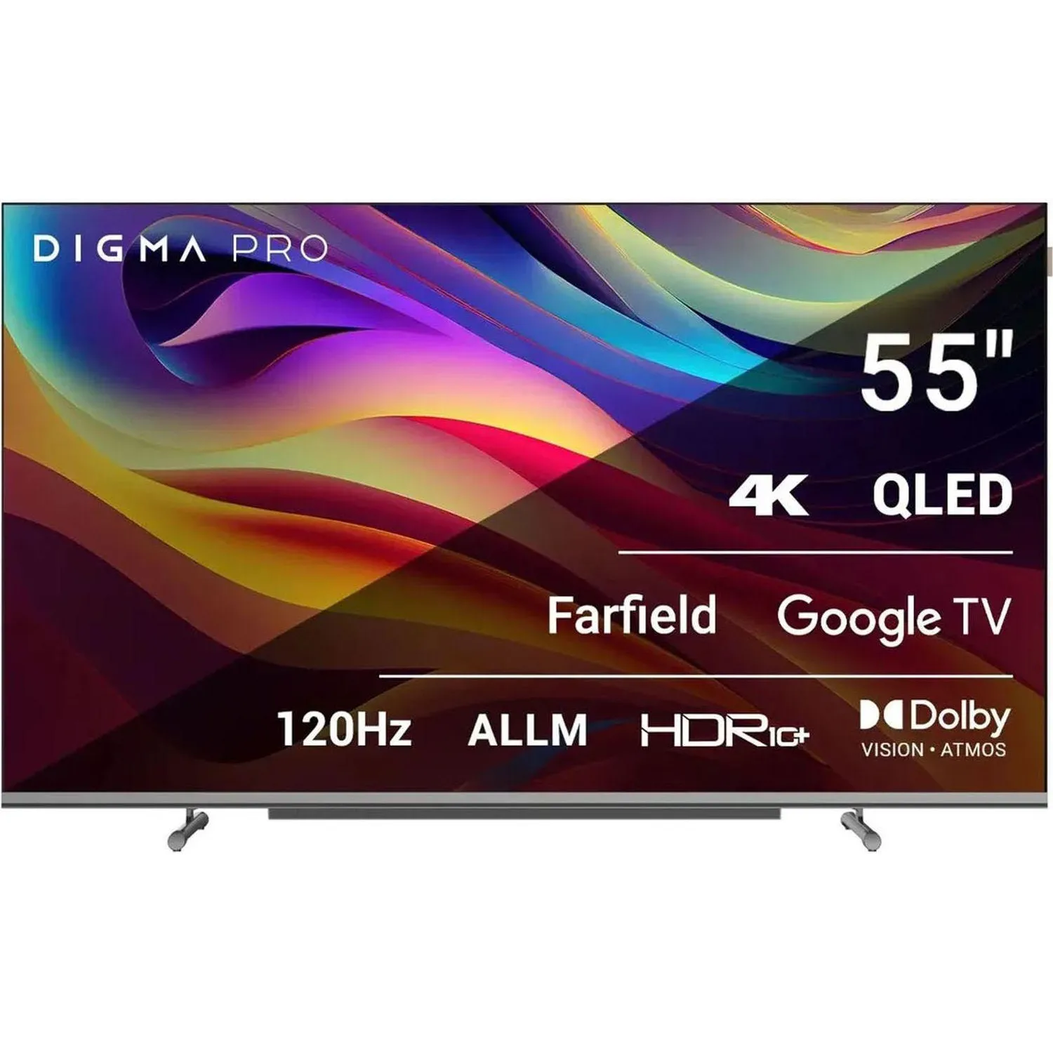 Телевизор Digma Pro 55L, QLED, UHD, Smart (Google TV) - фото 1