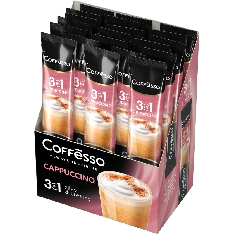 Кофе порционный растворимый Coffesso Cappuccino 3в1 20 пакетиков по 15 г - фото 2