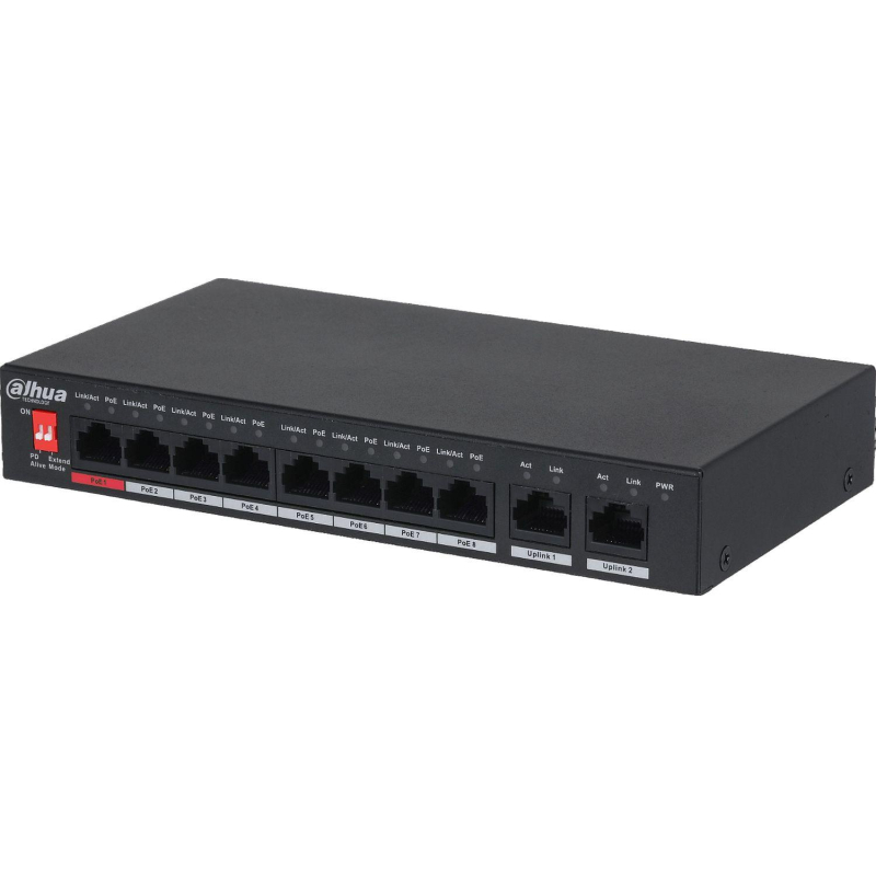 Коммутатор DAHUA DH-PFS3010-8ET-96 8 портовый РоЕ неуправляемый - фото 1