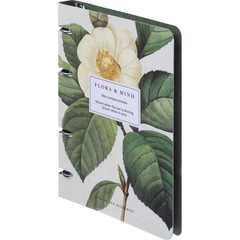 Тетрадь общая, BS, А5, 120л., клетка, кольца, Flora, камелия N4758 - фото 2