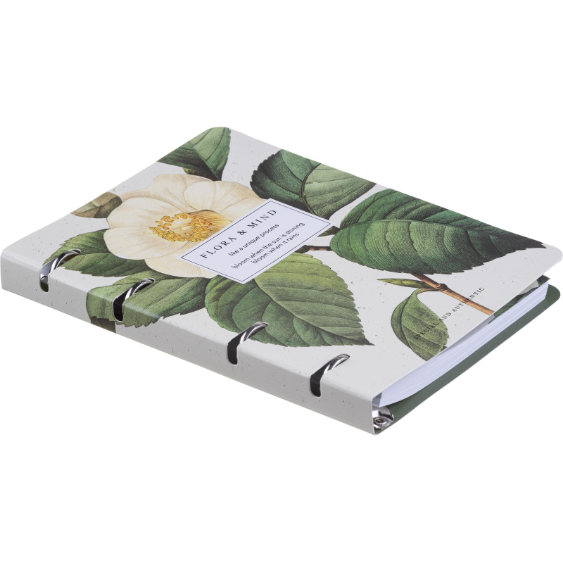 Тетрадь общая, BS, А5, 120л., клетка, кольца, Flora, камелия N4758 - фото 4