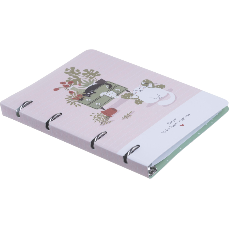Тетрадь общая, BS, А5, 120л., клетка, кольца, Mur-Mur, вжух N4232 - фото 4