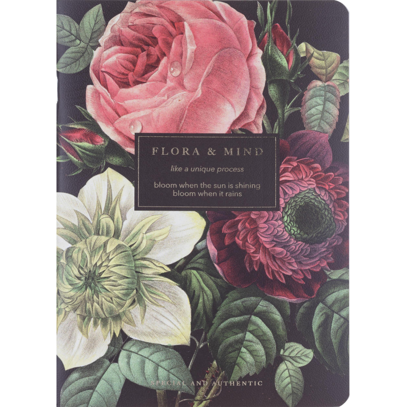 Тетрадь общая, BS, 150х210мм, 48л., клетка, скрепка. Flora, букет N4754 - фото 1