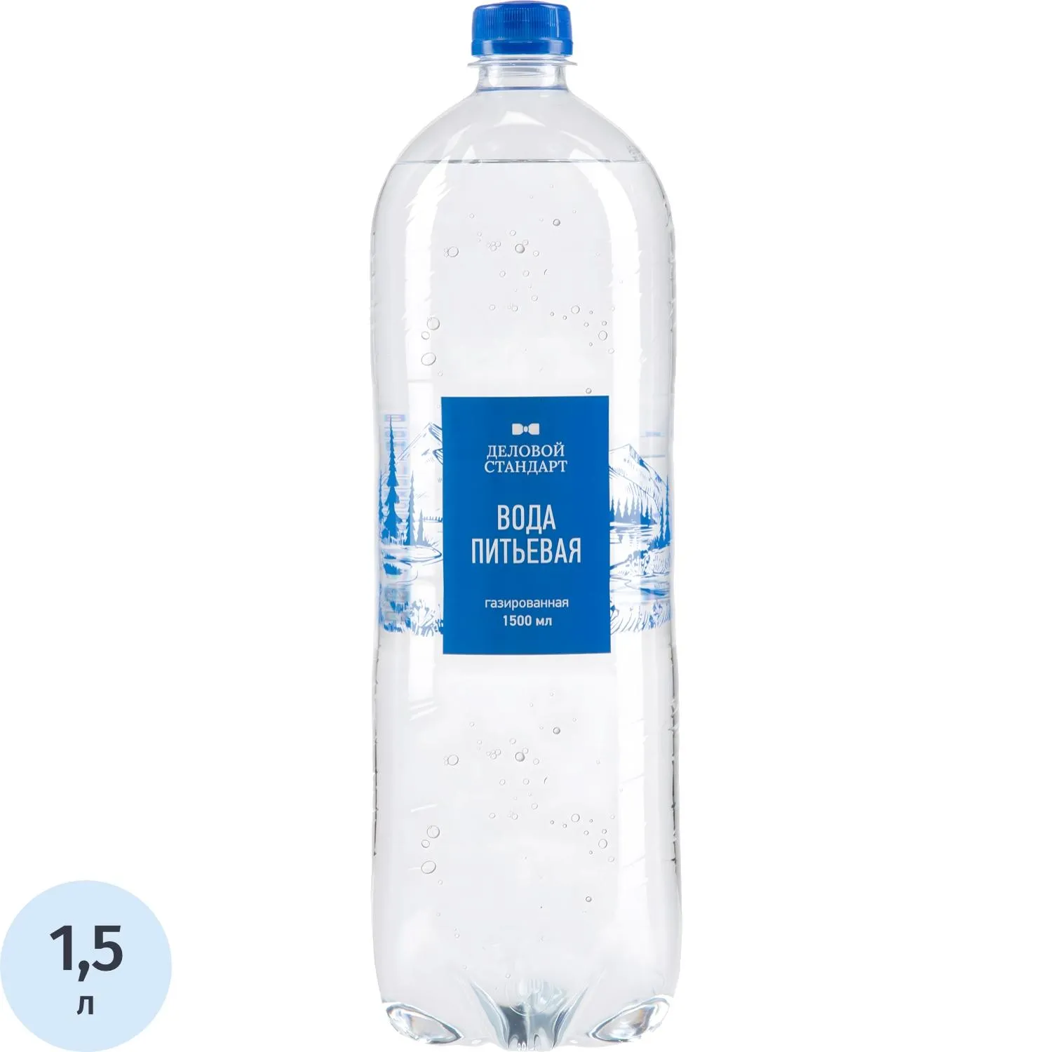 Вода питьевая Деловой Стандарт газ пэт 1,5л - фото 1