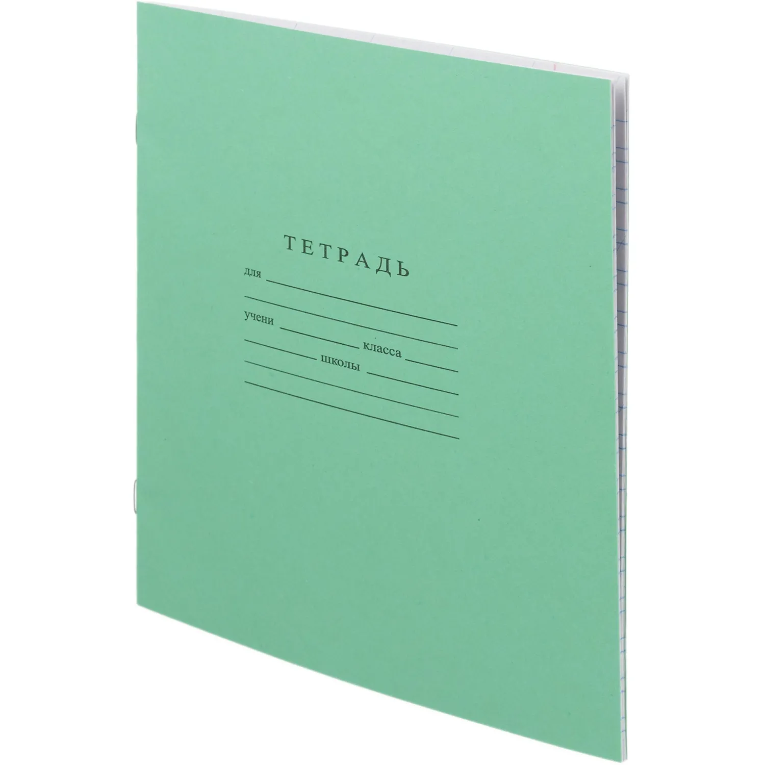 Тетрадь школьная А5 12л ГОЗНАК косая линейка 60г/м2 бел&gt;96% зеленая уп20шт - фото 2