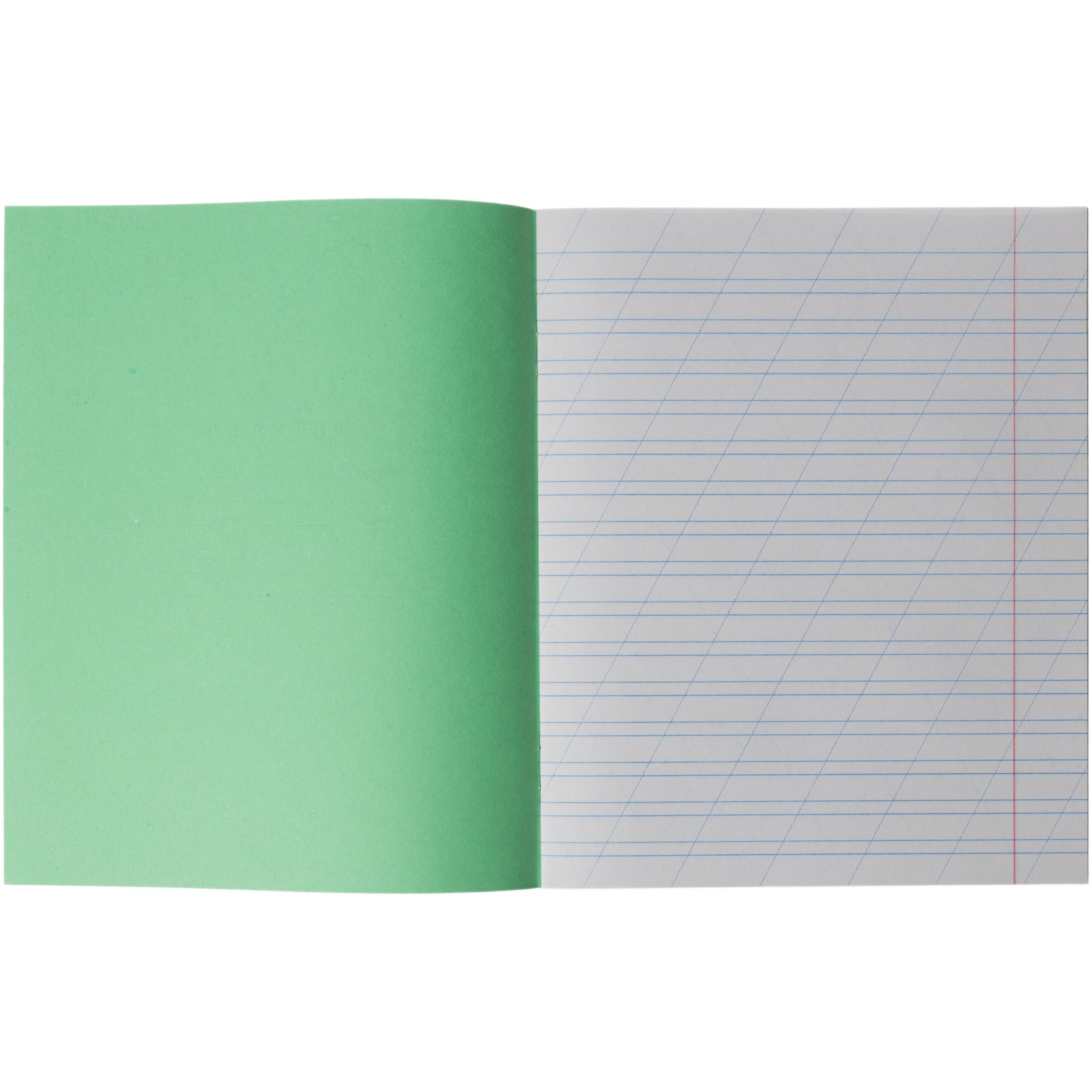 Тетрадь школьная А5 12л ГОЗНАК косая линейка 60г/м2 бел&gt;96% зеленая уп20шт - фото 5