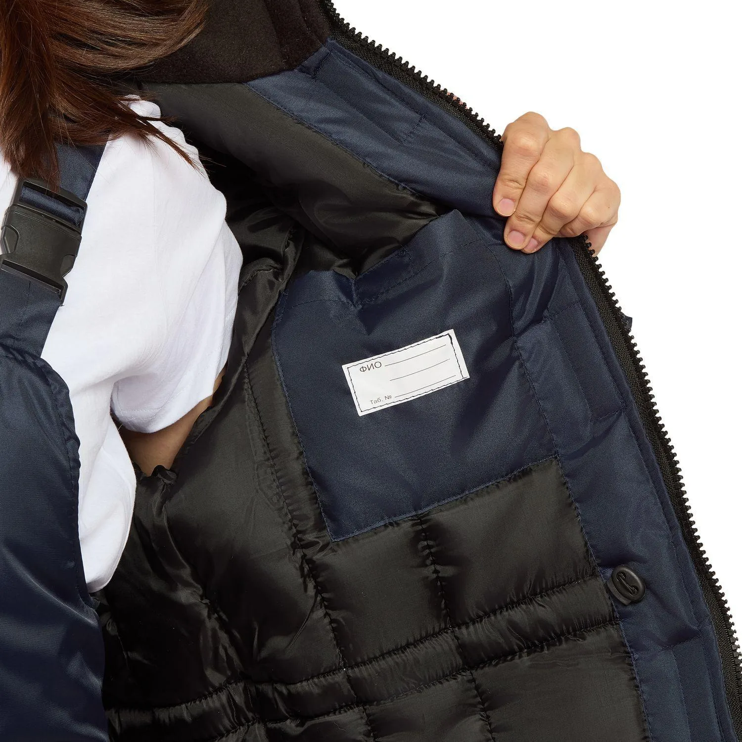 Куртка рабочая зимняя женская з46-КУ син/вас (р.56-58) 158-164 - фото 20