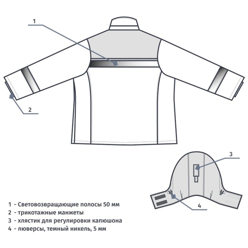 Куртка рабочая зимняя женская з46-КУ сер/крас (р.64-66) 170-176 - фото 3