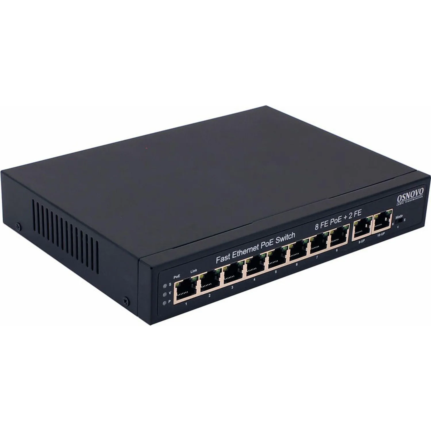 Коммутатор Osnovo SW-21000(120W) (L2) 10x100Мбит/с 8PoE 120W неуправляемый - фото 1