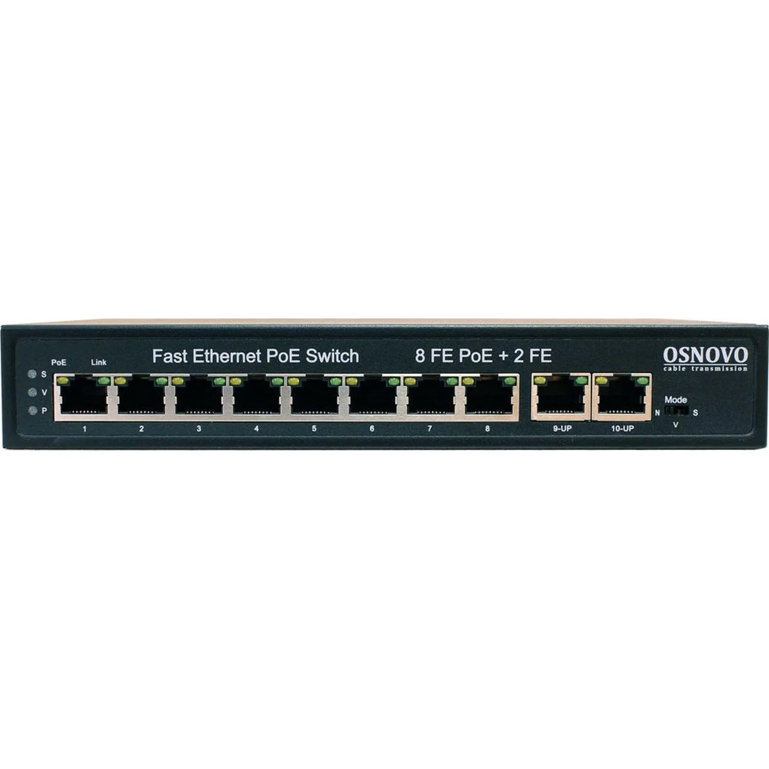 Коммутатор Osnovo SW-21000(120W) (L2) 10x100Мбит/с 8PoE 120W неуправляемый - фото 2