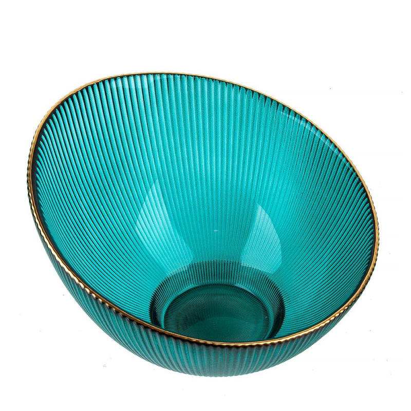 Салатник Frost stripe (зелен)d=17,2см h=12,5см v=650мл(стекло),9950317-4 - фото 2