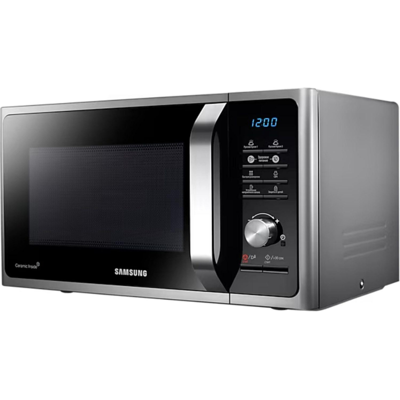 Микроволновая печь Samsung MS23F302TAS/BW 23л., 800Вт, серебристый - фото 1