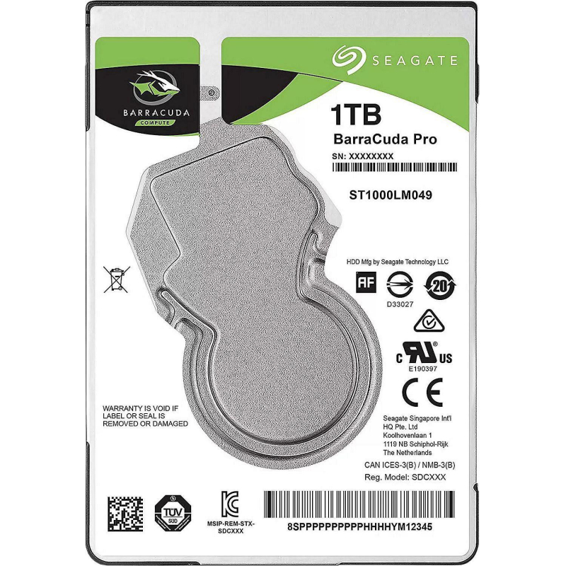 Жесткий диск Seagate BarraCuda 1Tb, SATA, 7200rpm, 128MB(ST1000LM049) - фото 1