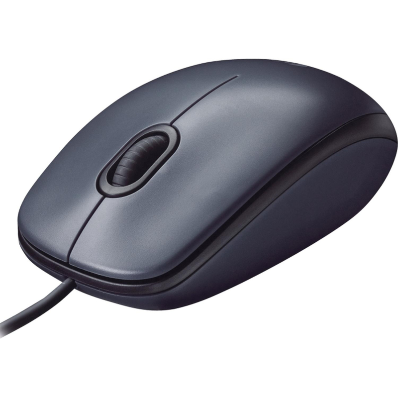 Мышь компьютерная Logitech M90 [910-001795] проводная, черный - фото 1