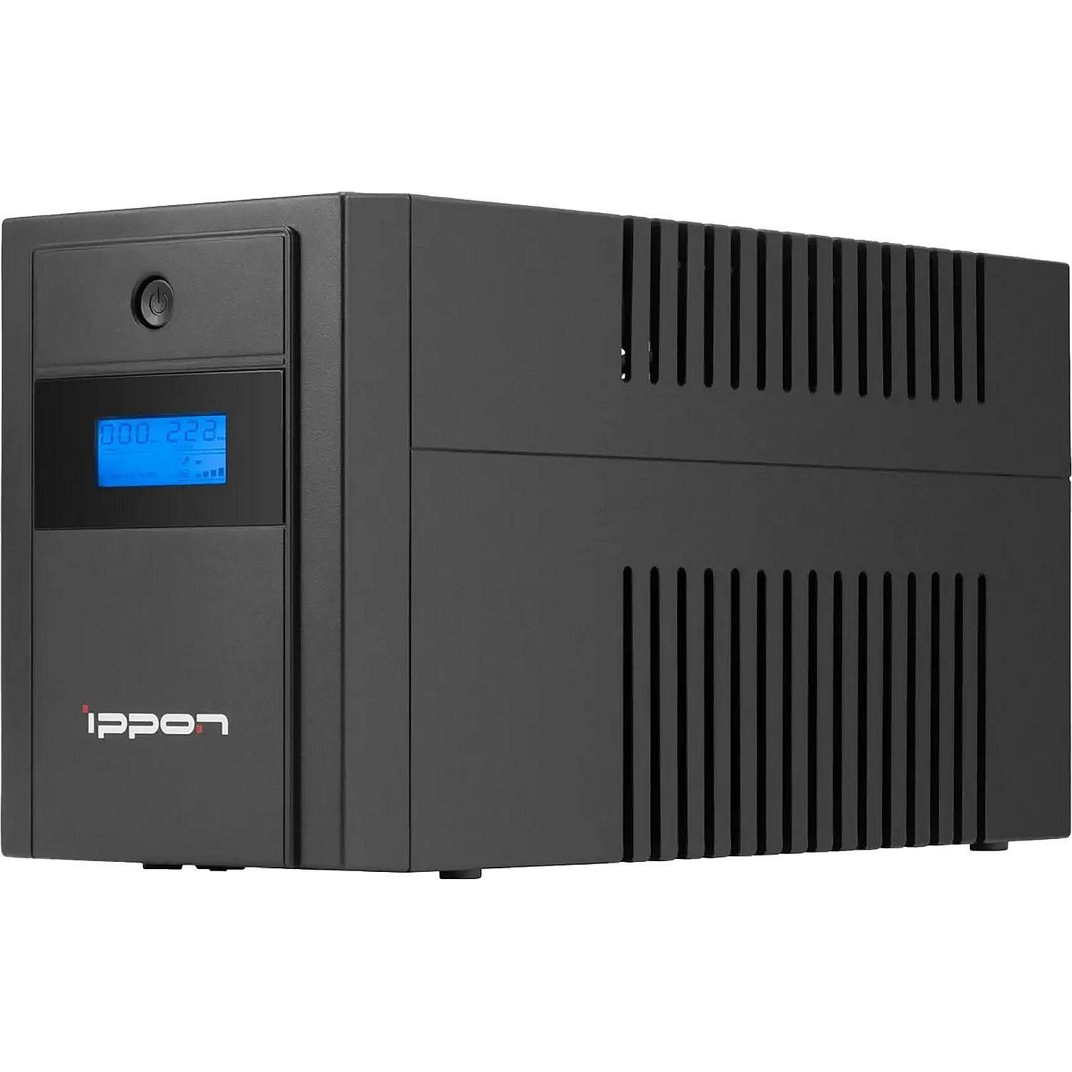 ИБП Ippon Back Basic 1200 LCD Euro 600Вт 1200ВА черный(1687965) - фото 1