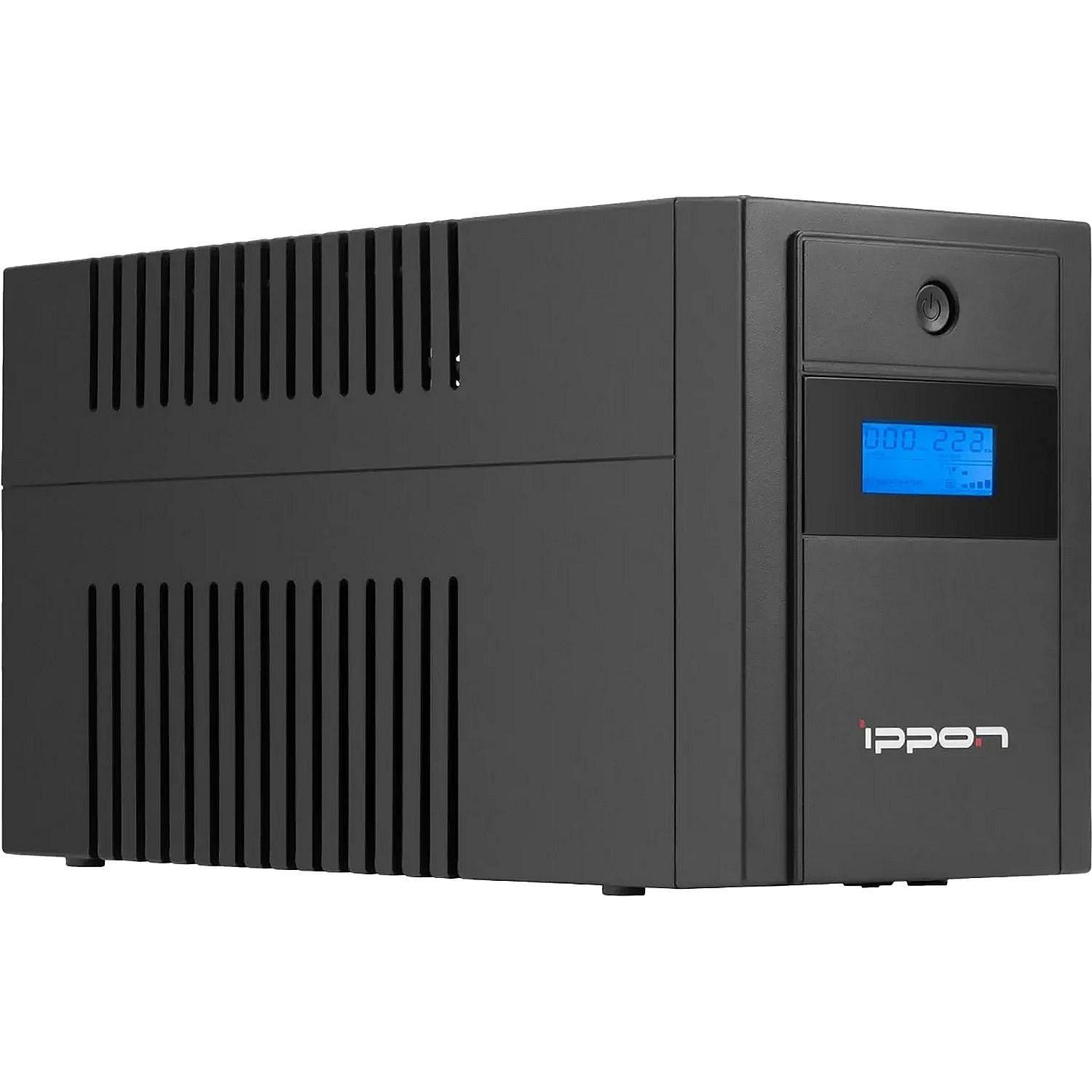 ИБП Ippon Back Basic 1200 LCD Euro 600Вт 1200ВА черный(1687965) - фото 2