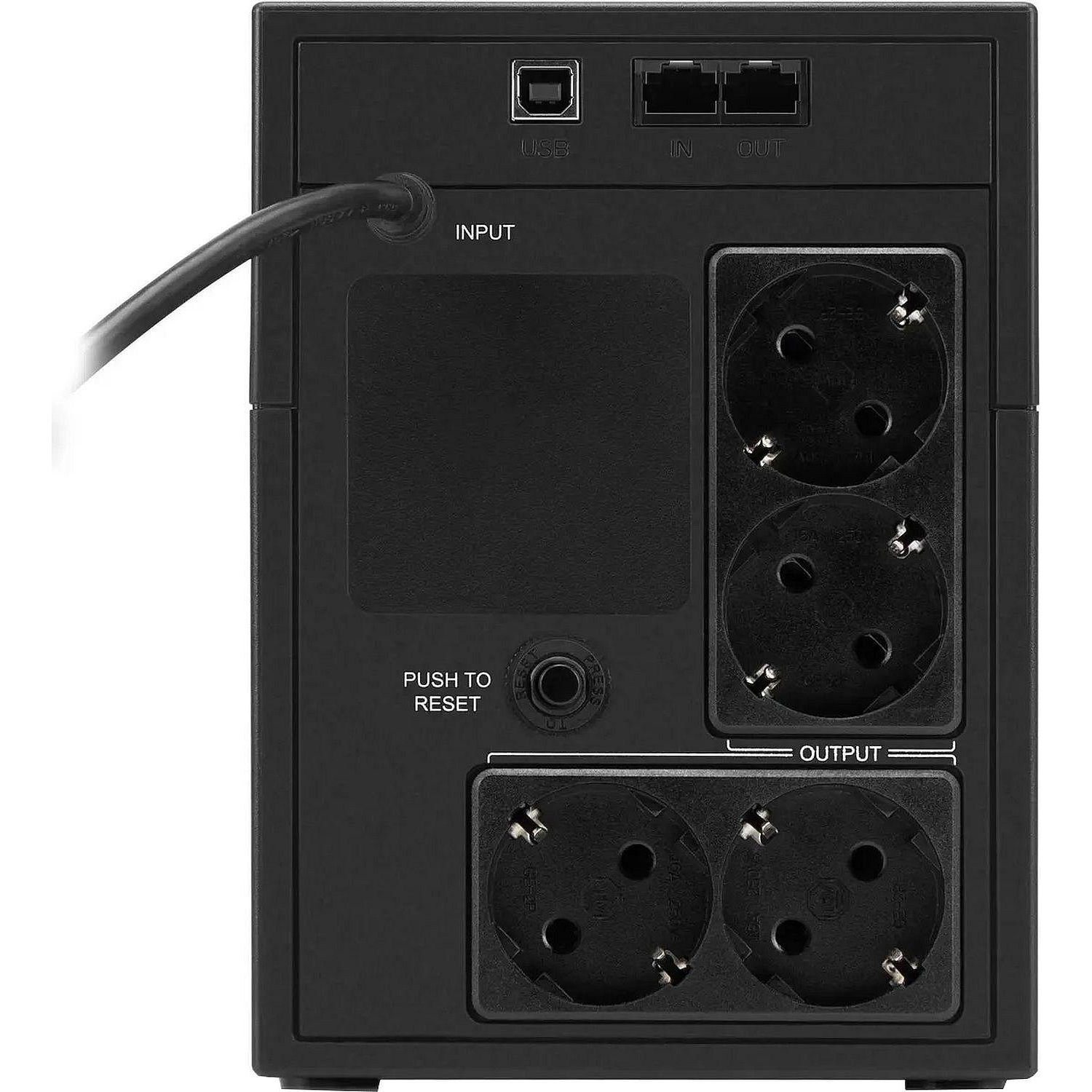 ИБП Ippon Back Basic 1200 LCD Euro 600Вт 1200ВА черный(1687965) - фото 3