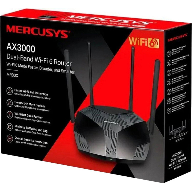 Маршрутизатор Mercusys MR80X AX3000 - фото 3