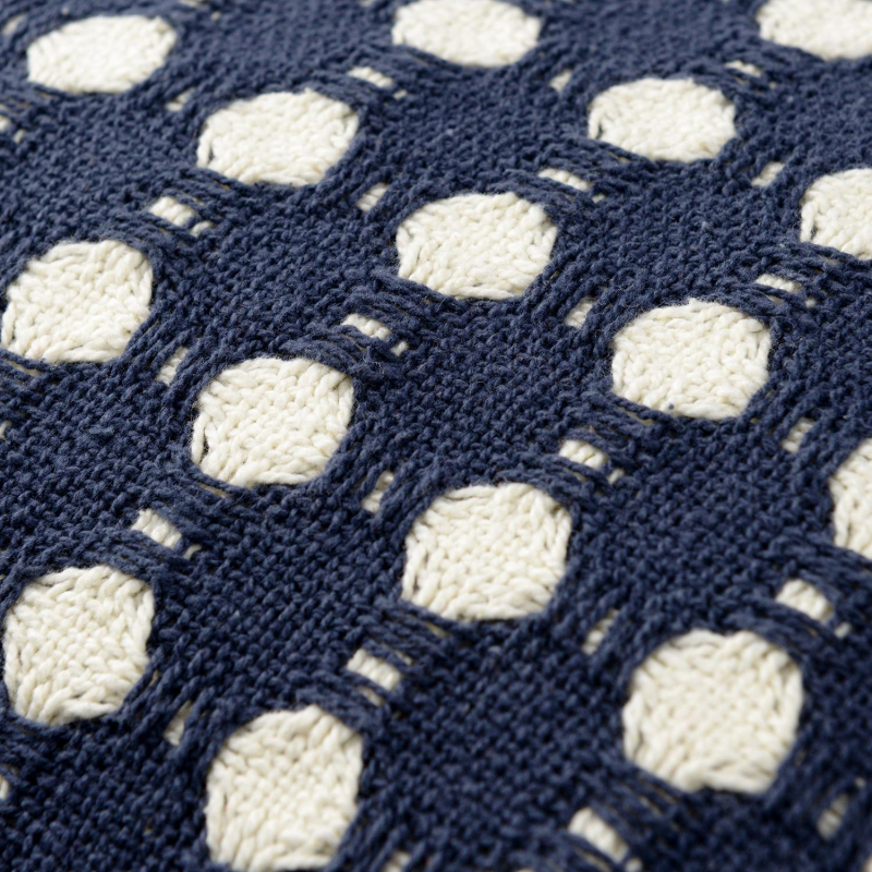 Наволочка Чехол на подушку,хлопок Polka dots темн-синего цв Essential,40x60 - фото 3