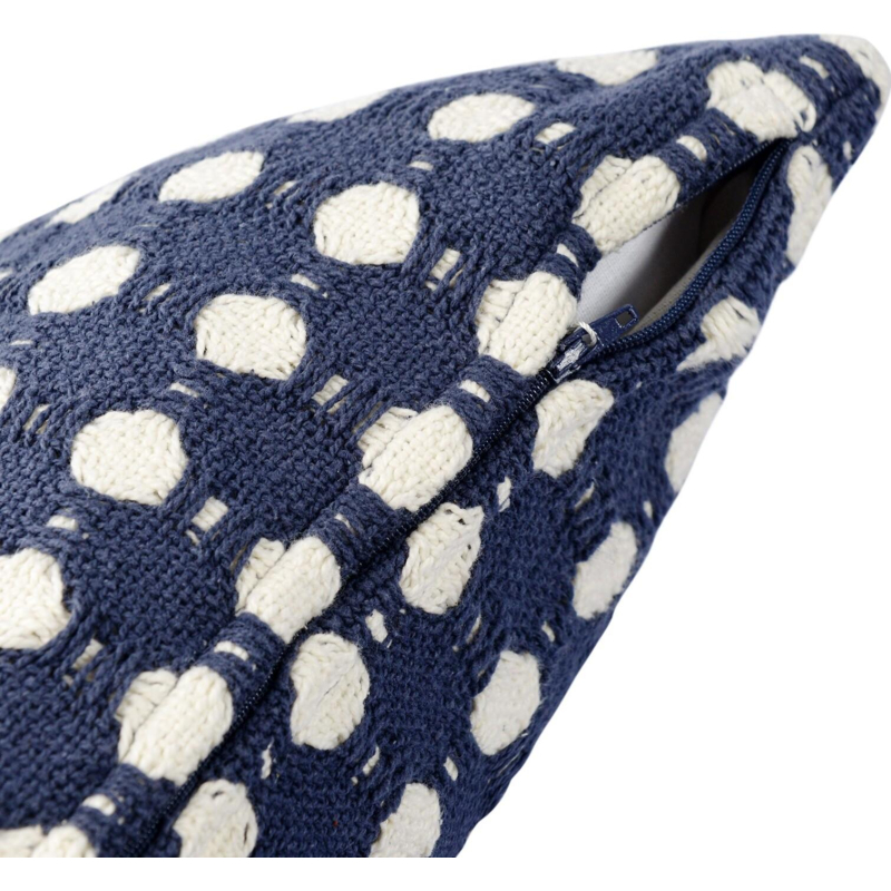 Наволочка Чехол на подушку,хлопок Polka dots темн-синего цв Essential,40x60 - фото 4