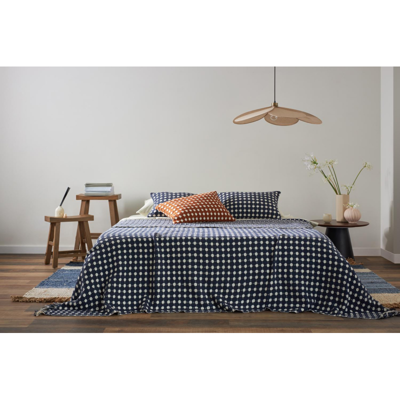 Наволочка Чехол на подушку,хлопок Polka dots темн-синего цв Essential,40x60 - фото 5
