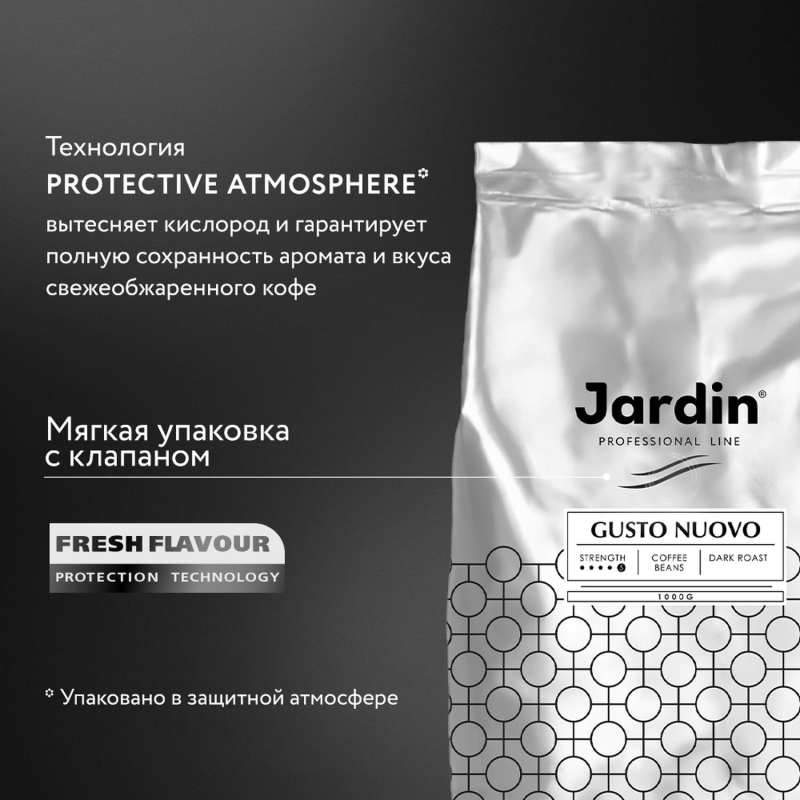 Кофе зерновой Jardin Густо Нуово, жар.прем/с1000г - фото 5