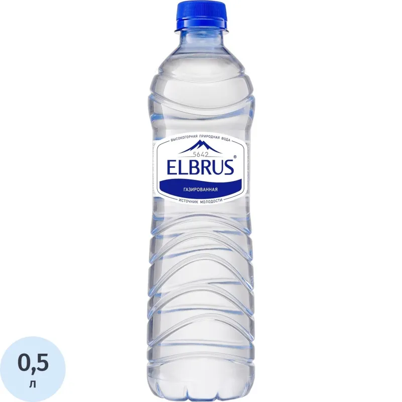 Вода минеральная Эльбрус газ ПЭТ 0,5л - фото 1