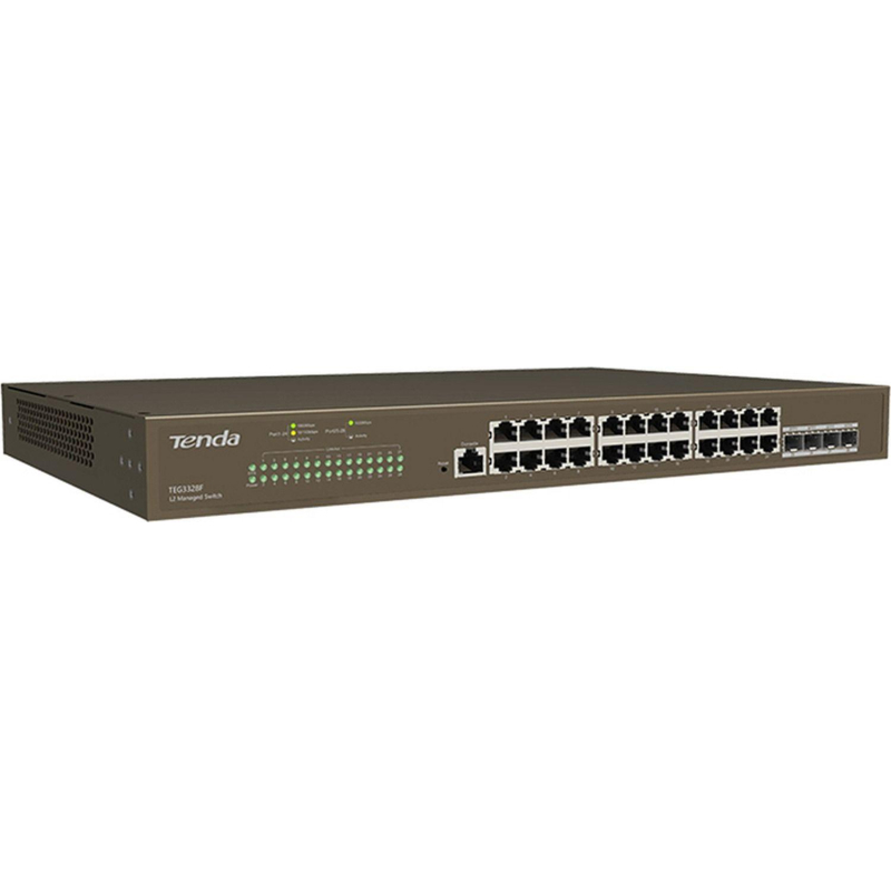 Коммутатор Tenda TEG3328F 24x10/100/1000 Base-T 4xSFP 10/100/1000, L2 - фото 3