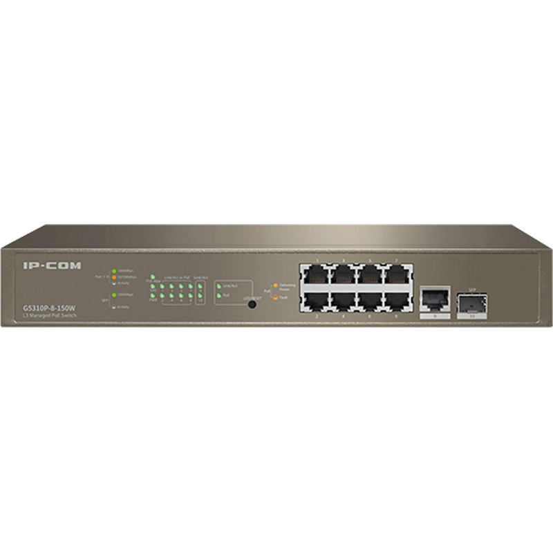 Коммутатор IP-COM G5310P-8-150W PoE (130W) SFPx1 L3 - фото 1