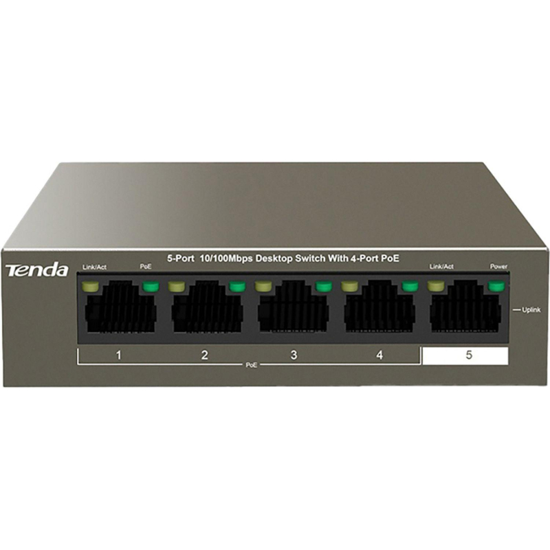 Коммутатор Tenda TEF1105P-4-63W 4 порта PoE+ (58W) - фото 1