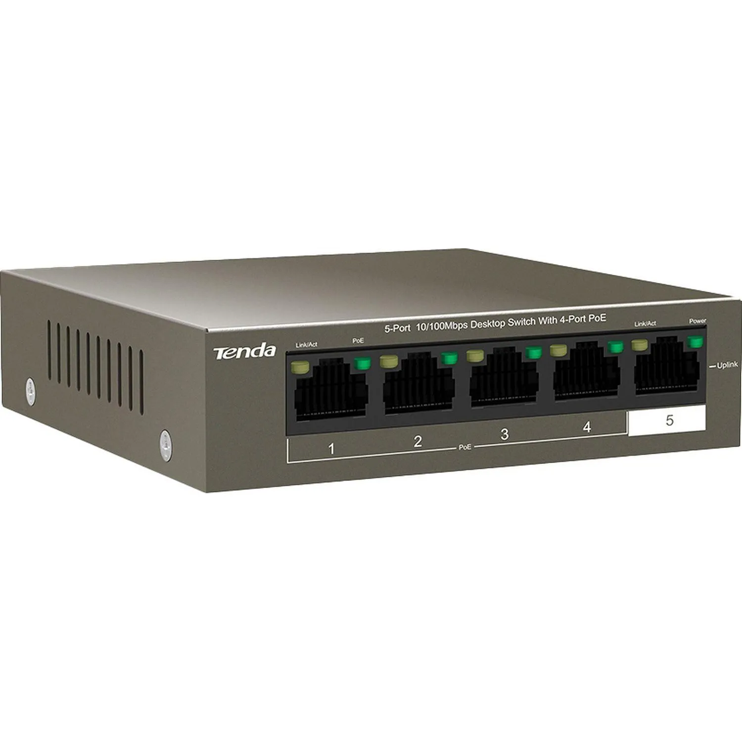 Коммутатор Tenda TEF1105P-4-38W 4 порта PoE+ (35W) - фото 2